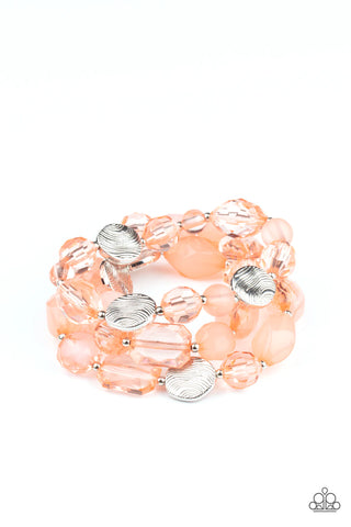 Paparazzi-Oceanside Bliss - Orange Bracelet