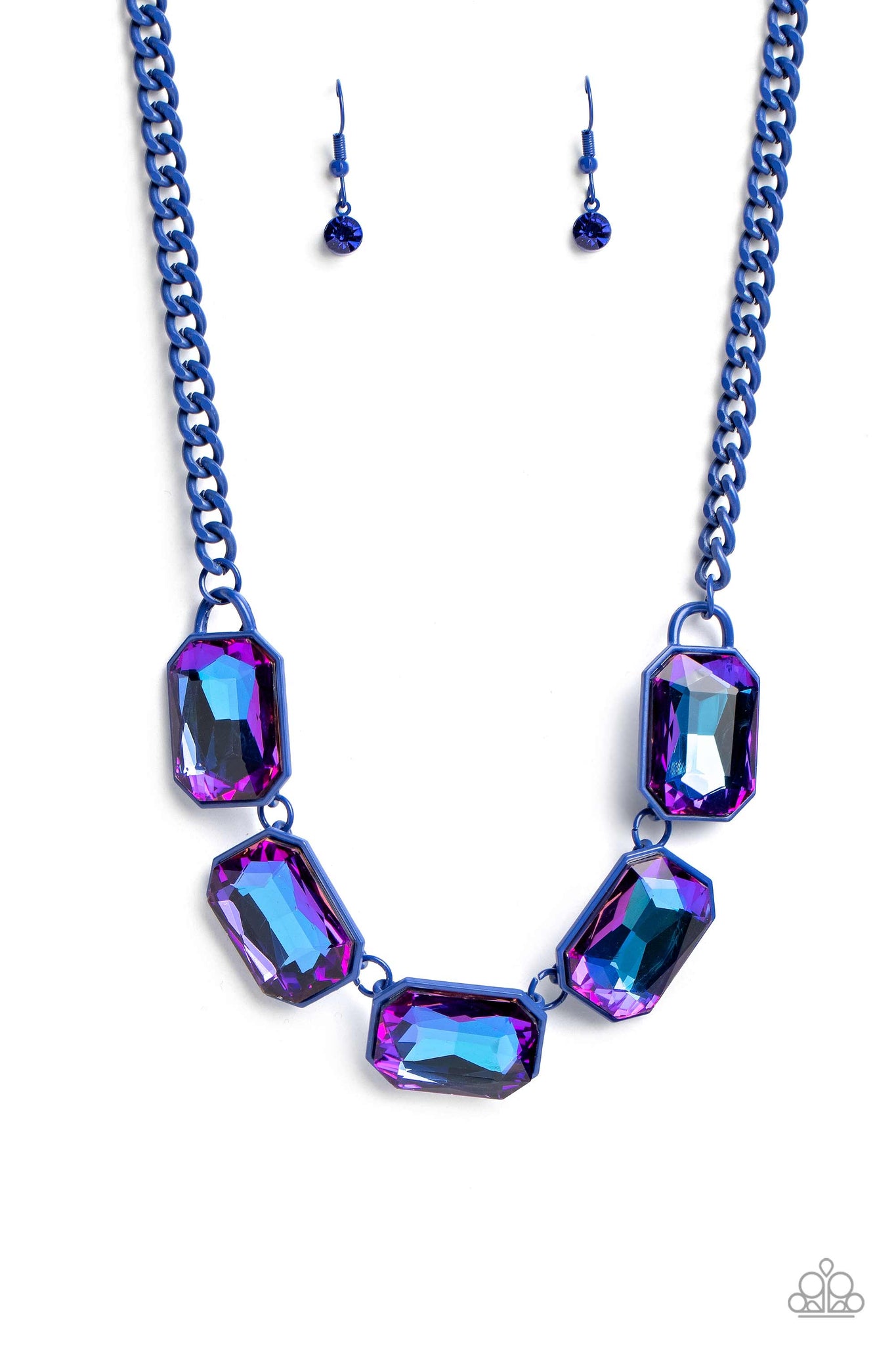 Paparazzi-Emerald City Couture - Blue Necklace