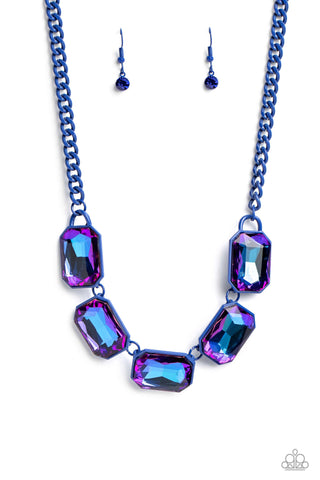 Paparazzi-Emerald City Couture - Blue Necklace