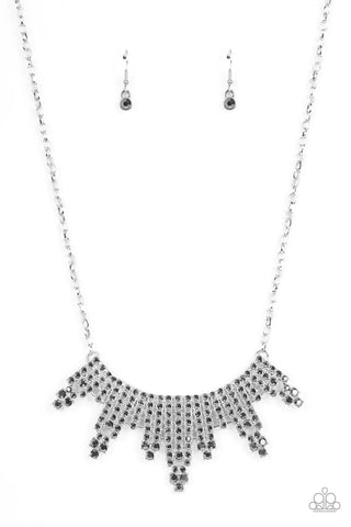 Paparazzi-Skyscraping Sparkle - Silver Necklace