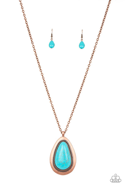 Paparazzi-Summer Breeze Copper & Turquoise Set