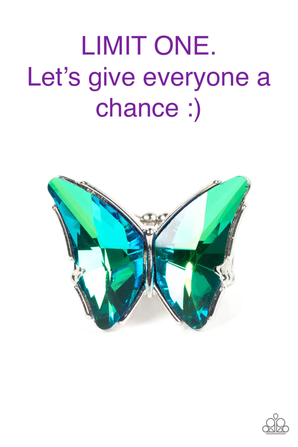 Paparazzi-Fluorescent Flutter - Green Ring