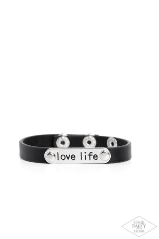 Paparazzi-Love Life - Black Bracelet