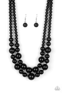 Paparazzi-The More The Modest - Black Necklace