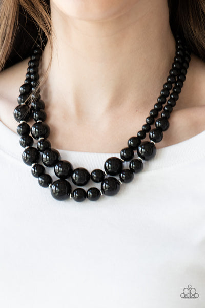 Paparazzi-The More The Modest - Black Necklace