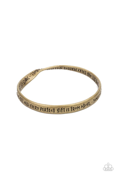 Perfect Present - Brass Inspirational Bracelet