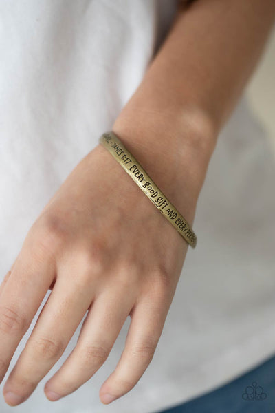 Perfect Present - Brass Inspirational Bracelet