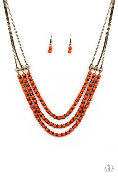 Terra Trails Orange Necklace
