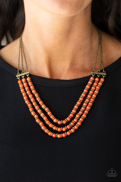 Terra Trails Orange Necklace
