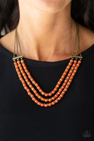 Terra Trails Orange Necklace