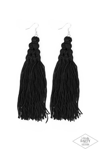 Paparazzi-Magic Carpet Ride - Black Earring