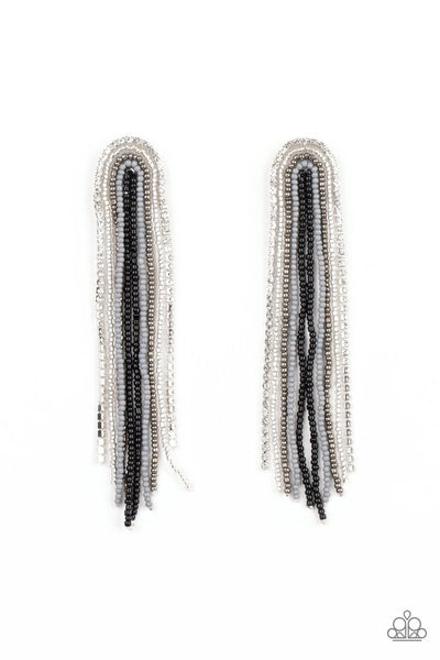 Let There BEAD Light Black Post Earring