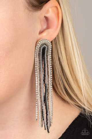 Let There BEAD Light Black Post Earring