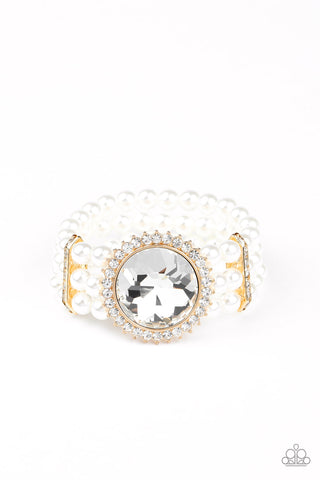 Speechless Sparkle - Gold-Paparazzi