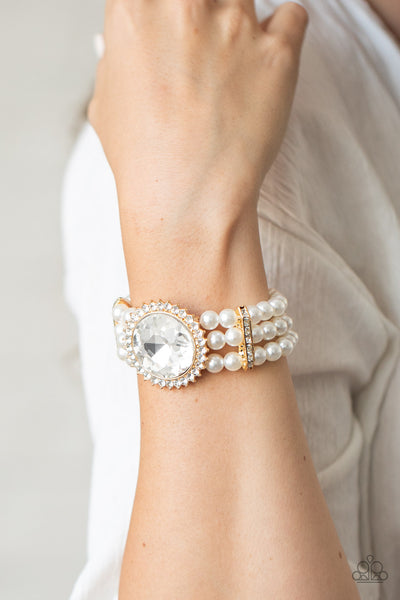 Speechless Sparkle - Gold-Paparazzi