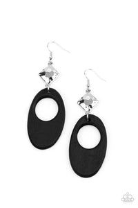 Retro Reveal Black Earring