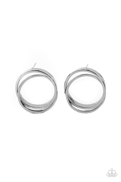 Paparazzi-Always In The Loop - Black Earring