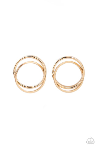 Paparazzi-Always In The Loop - Gold Hoops