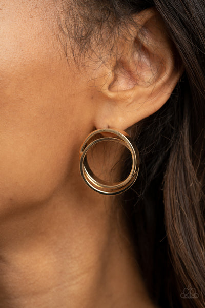 Paparazzi-Always In The Loop - Gold Hoops