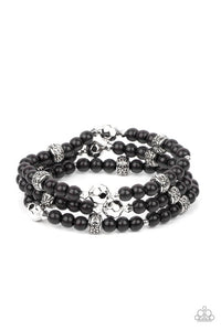 Here to STAYCATION Black Bracelet