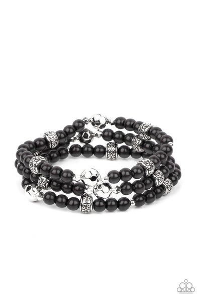 Here to STAYCATION Black Bracelet