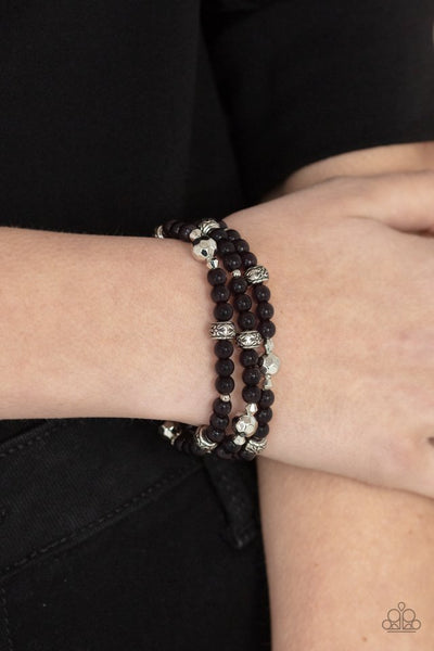 Here to STAYCATION Black Bracelet