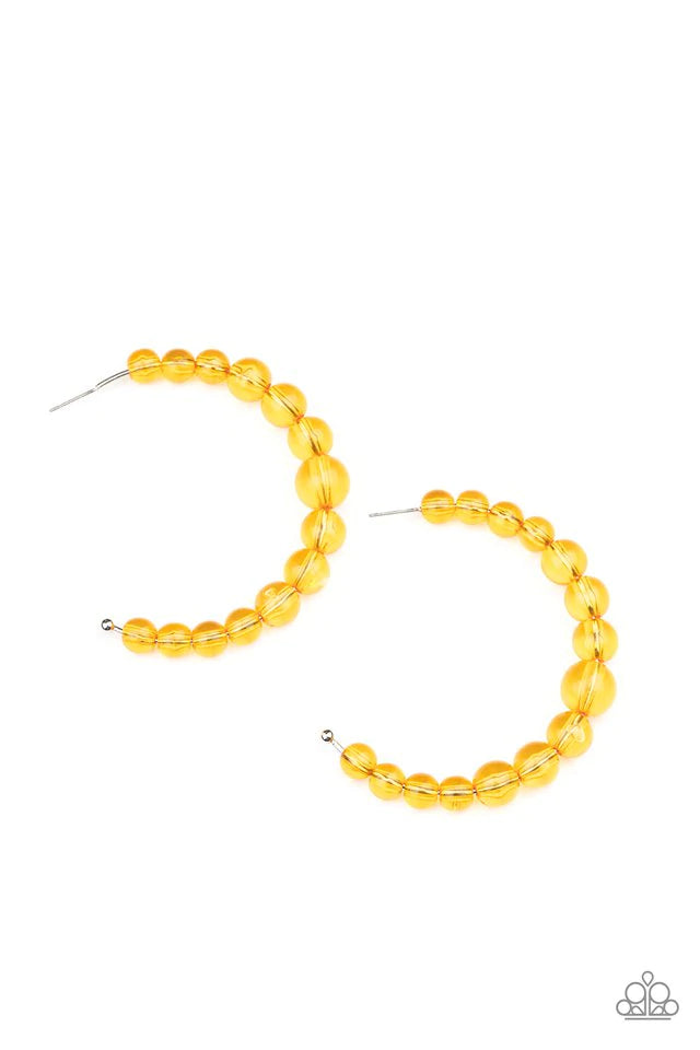 In The Clear Orange Hoop Earring