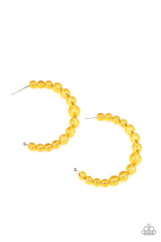 In The Clear Orange Hoop Earring