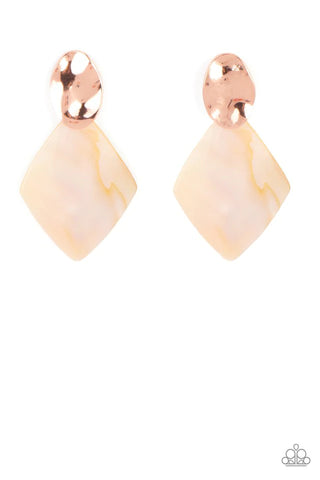 Alluringly Lustrous Copper Post Earring