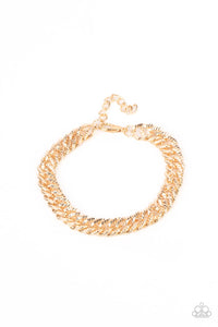 Paparazzi-On The Up and UPPERCUT - Men's Gold Bracelet