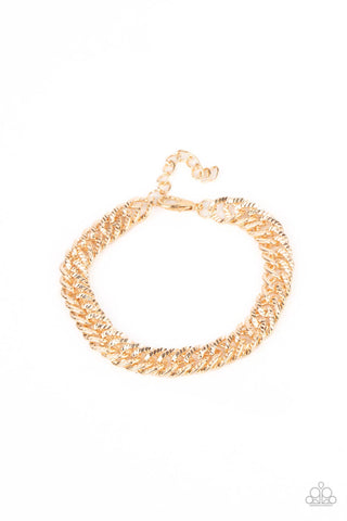 Paparazzi-On The Up and UPPERCUT - Men's Gold Bracelet