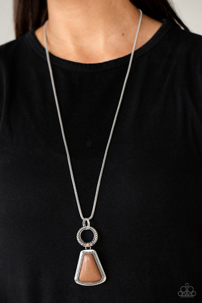 Paparazzi-Stone Prairies - Brown Necklace