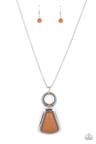 Paparazzi-Stone Prairies - Brown Necklace