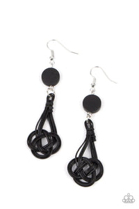 Twisted Torrents Black Earring