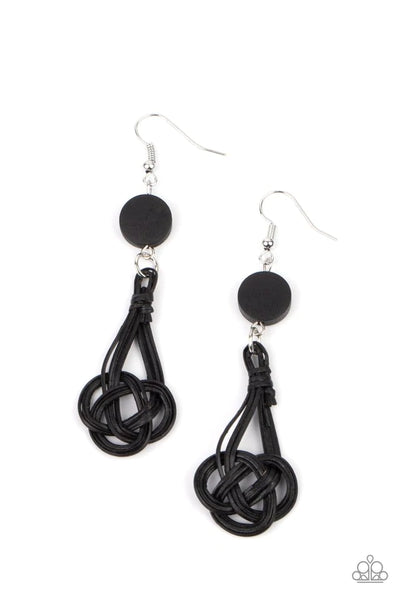 Twisted Torrents Black Earring