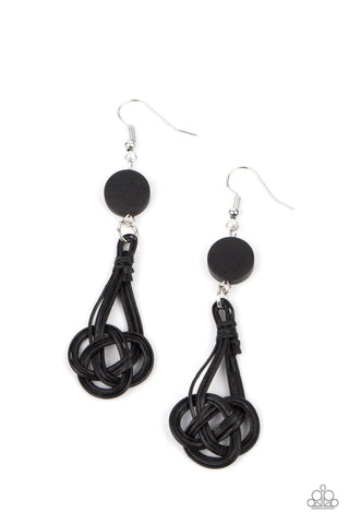 Twisted Torrents Black Earring