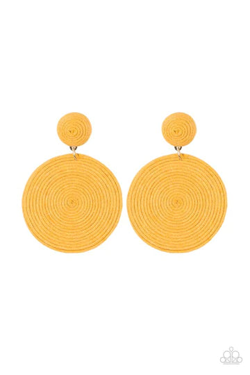 Circulate The Room Yellow Post Earring