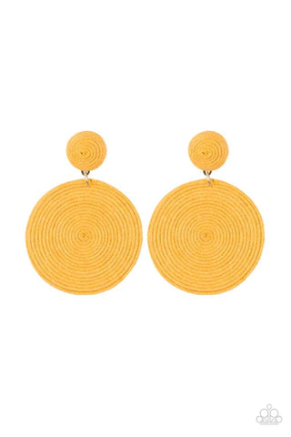 Circulate The Room Yellow Post Earring