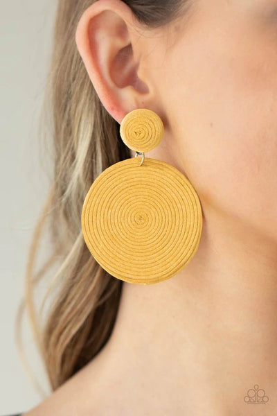 Circulate The Room Yellow Post Earring