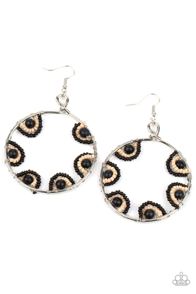 Off The Rim Black Earring