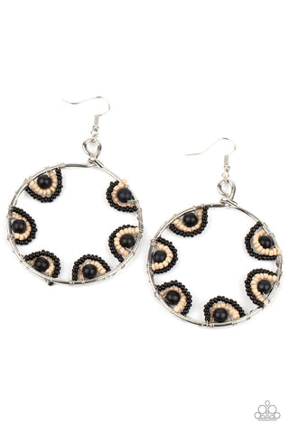 Off The Rim Black Earring