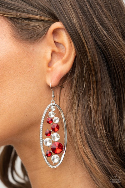 Rock Candy Bubbly Red Earring