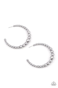 Glamour Graduate Silver Hoop Earring