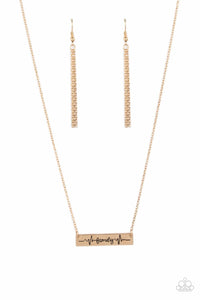 Paparazzi-Living The Mom Life - Gold Necklace