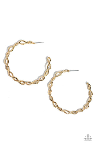Paparazzi-Haute Helix - Gold Earring