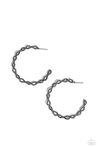 Paparazzi-Haute Helix - Black Earring