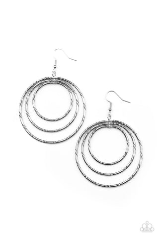 Paparazzi-Vintage Vertigo - Silver Earring