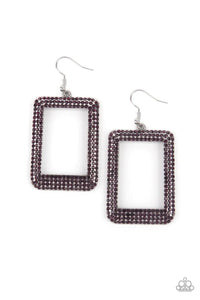 World FRAME-ous Purple Earring