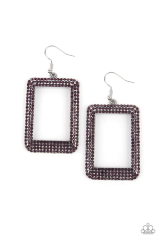World FRAME-ous Purple Earring