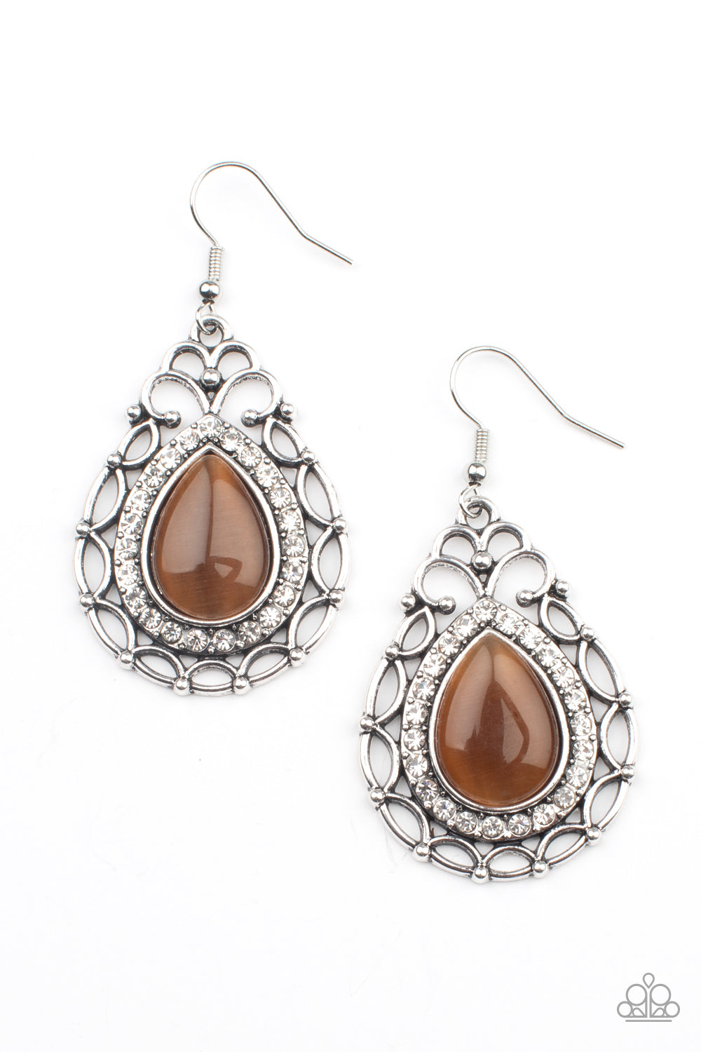 Paparazzi-Endlessly Enchanting - Brown Earring